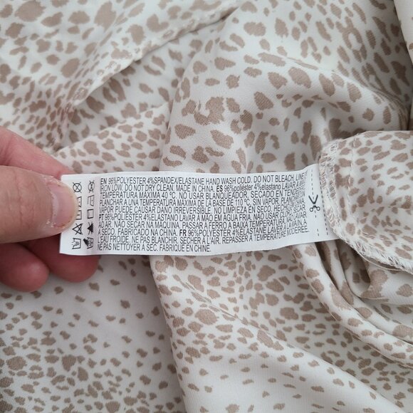 Forever 21 women's beige leopard print slip dress size medium - Picture 13 of 14